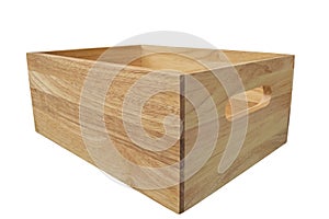 Wooden box isolated