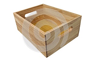 Wooden box isolated