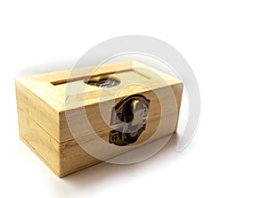 Wooden box for jewelry engagement rings love