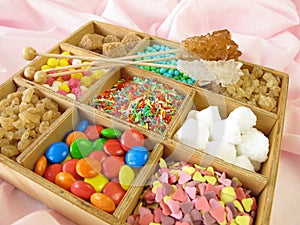 Wooden box with sweetmeats