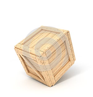 Wooden boxes in perspective