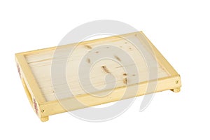 Wooden breakfast tray inverted upside down