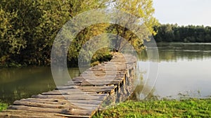 The wooden bridge