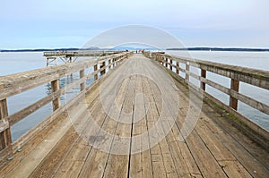 A wooden bridge