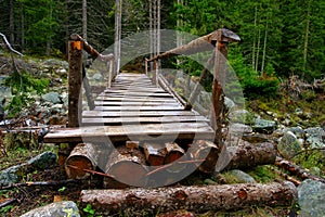 A wooden bridge