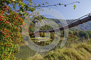 Wooden bridge in Essing - AltmÃ¼hltal, Bavaria