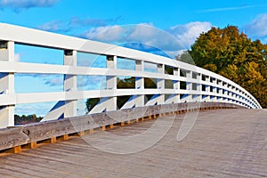 Wooden bridge in Finland