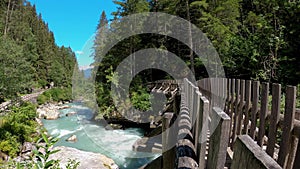 Wooden Bridge - Fontana Bona Locality - Dolomites Italy