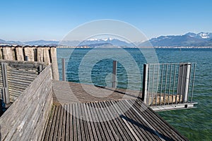 Wooden bridge from Hurden to Rapperswil