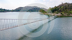 Wooden bridge at Kaeng Krachan Dam