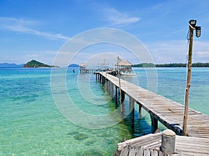 Wooden bridge in Koh-Mak island