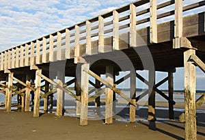 Wooden Bridge Over Duxbury Bay in Massachusetts