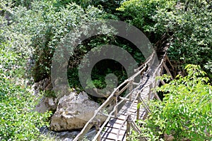 Wooden bridge over Erma River