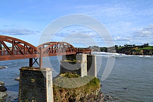 Wooden bridge over the river