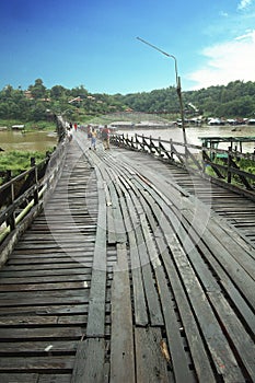 Wooden Bridge in Thailand.