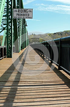 Wooden bridge walkway