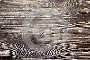 Wooden brown background, natural texture. Empty painted boards. Wood pattern surface