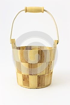 Wooden bucket for a bath and saunas