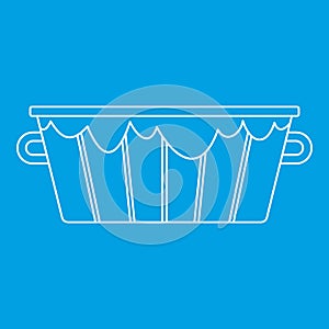 Wooden bucket icon, outline style