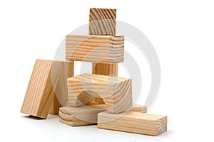 Wooden building blocks photo