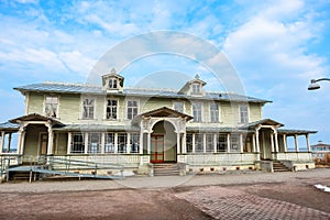 Wooden building of Kuursaal. Haapsalu, Estonia