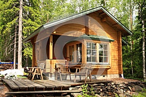Wooden cabin photo