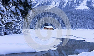 Wooden cabin, Lake Louise, Canada