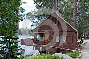 Wooden cabin by Wrights lake