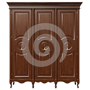 Wooden cabinet in classic style