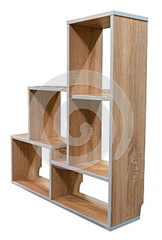 Wooden cabinet furniture on a white background