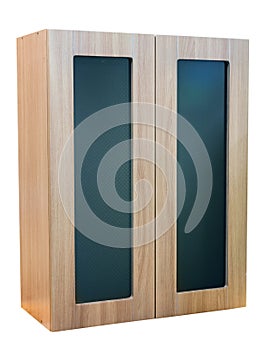 Wooden cabinet furniture on a white background