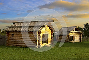 Wooden cabins