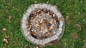 Wooden camp fire ready to be burned