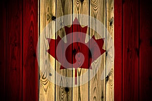 Wooden Canada flag img