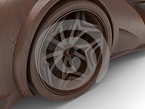 Wooden car rim