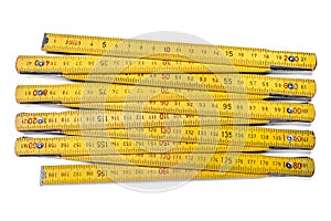 Wooden carpentry ruler