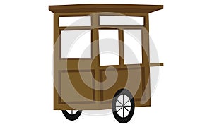 the wooden cart