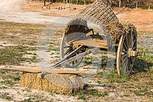 Wooden cart , Asia Style