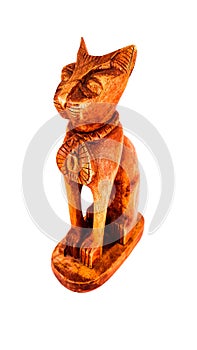 Wooden cat figurine from Egypt