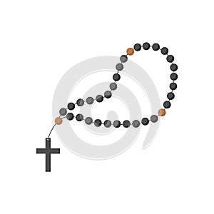 wooden catholic rosary beads, religious symbols