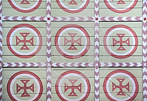 Wooden ceiling of the St. Peders Kirke on Bornholm