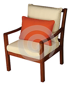 Wooden Chair with Cushion photo