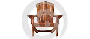 A wooden chair with foot rest