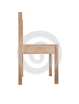 Wooden chair isolated on white background.