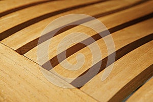 Wooden chair seat detail