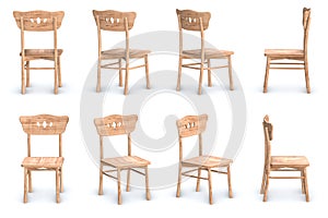 Wooden Chair Set