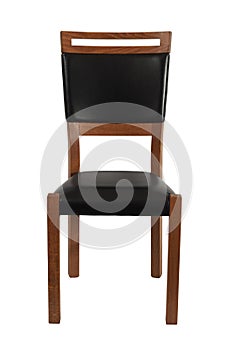 Wooden chair on white