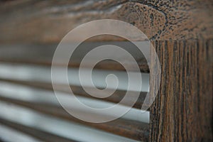 Wooden chairs blur background brown color old furniture classic nobody