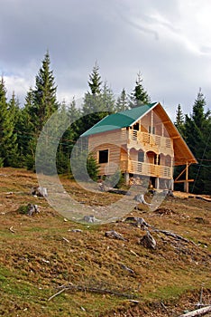 Wooden chalet construction