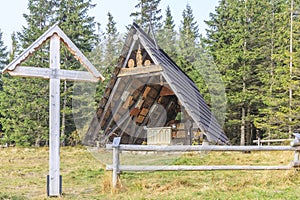 Chapel of Our Lady Protecting Tourists in the Beskid Zywiecki, Poland photo